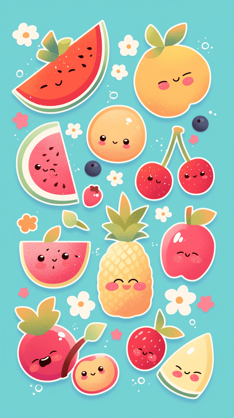 Fruit Road original repeating artwork