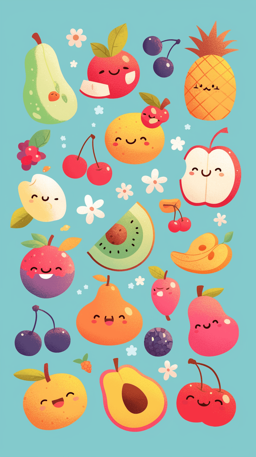 Fruit Silver original repeating artwork