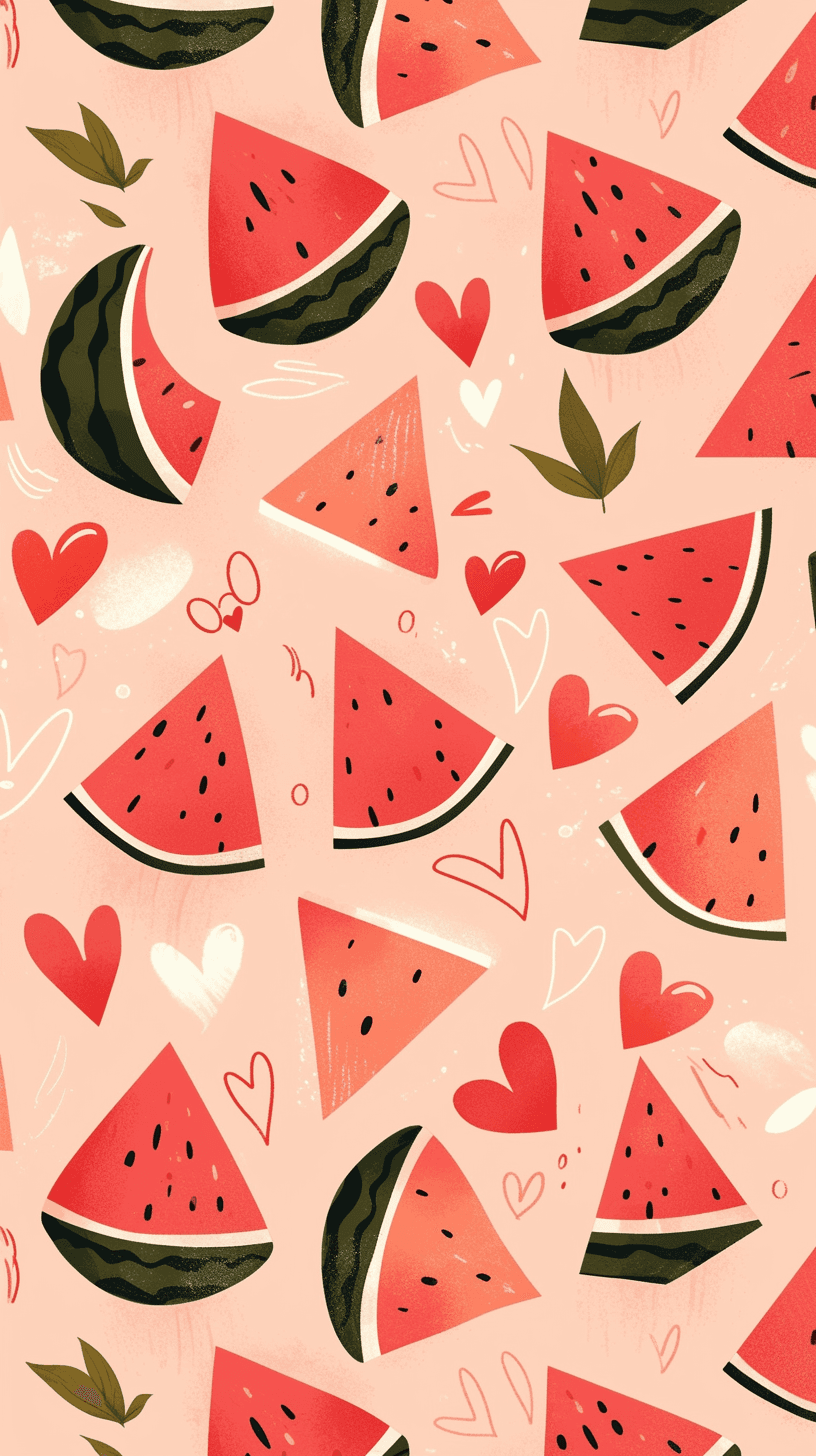 Watermelon Flip original repeating artwork