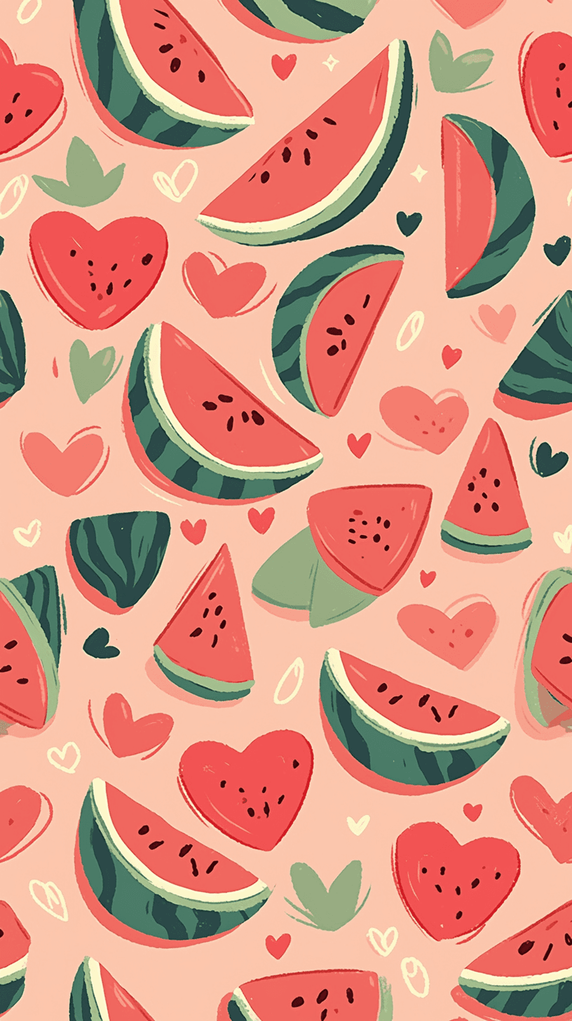 Watermelon Sprint original repeating artwork
