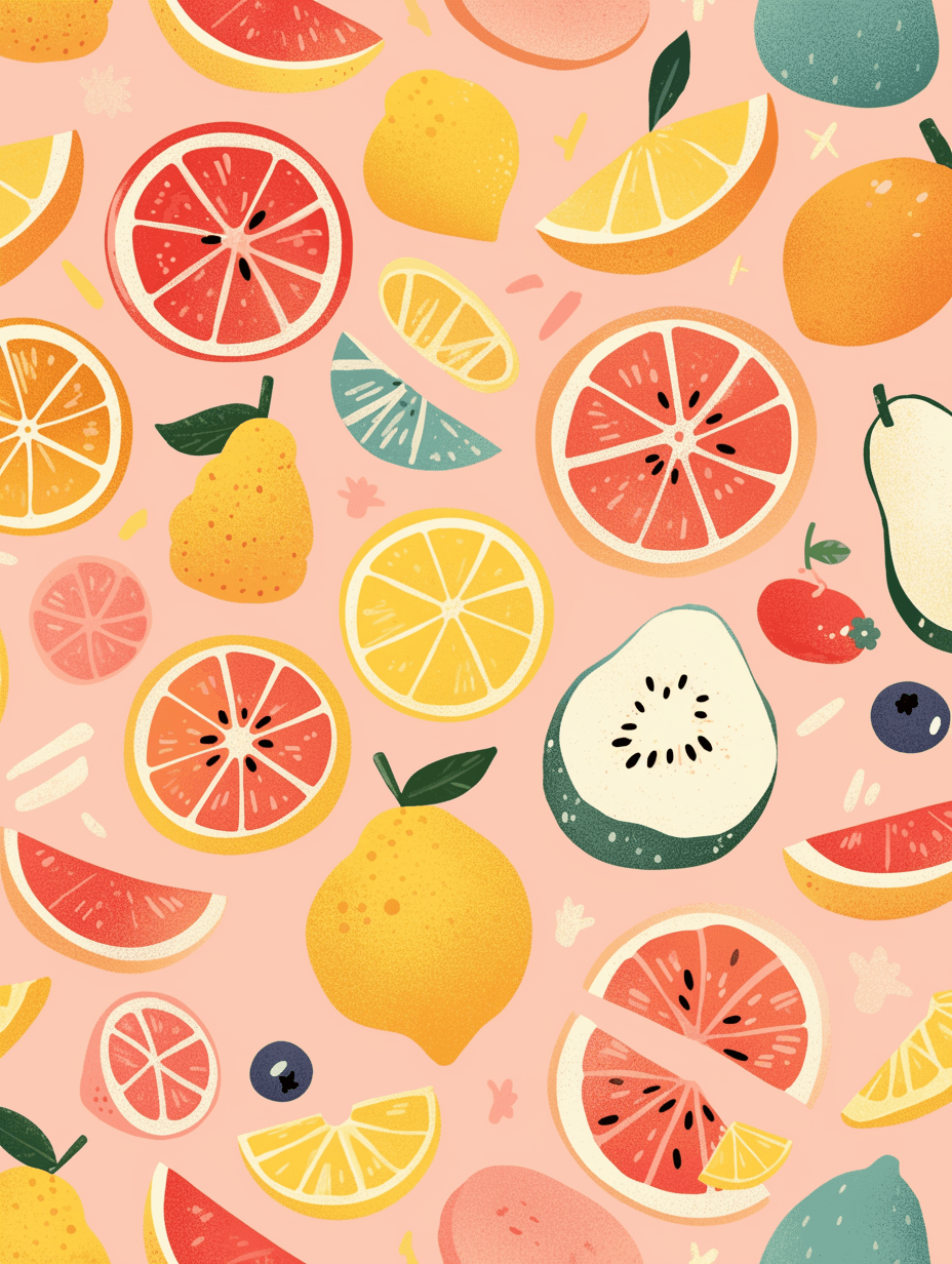 Fruit Flow original repeating artwork