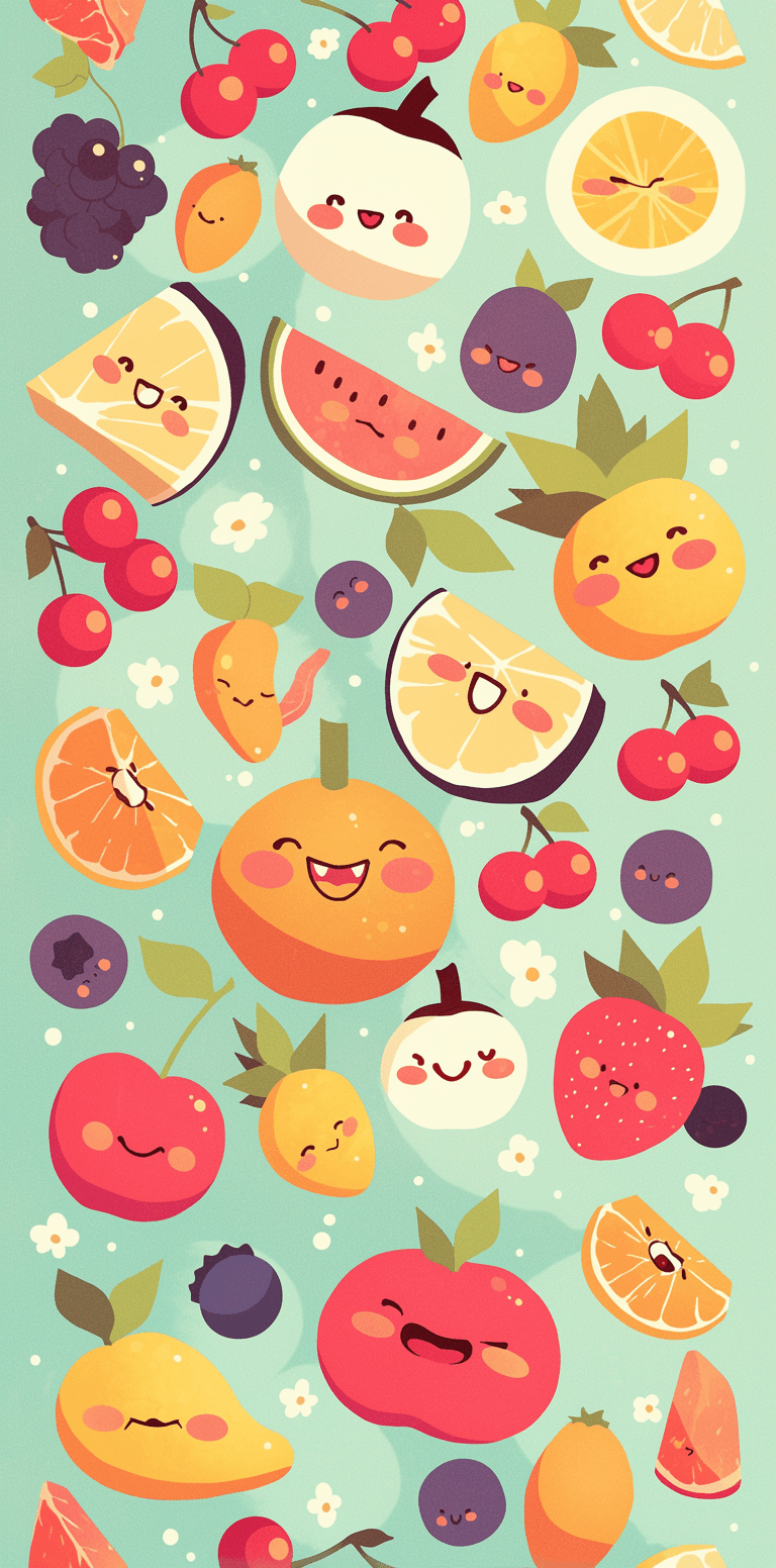 Fruit Flip original repeating artwork