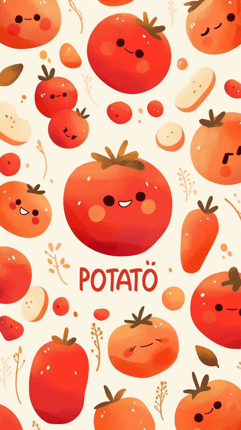 Tomato Kick original repeating artwork