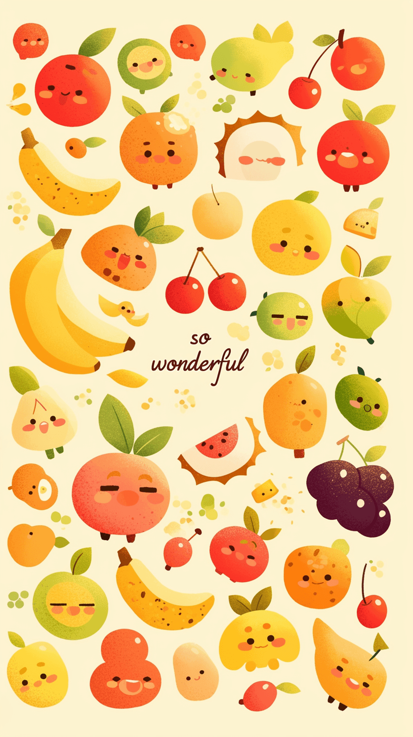 Fruit Trail original repeating artwork