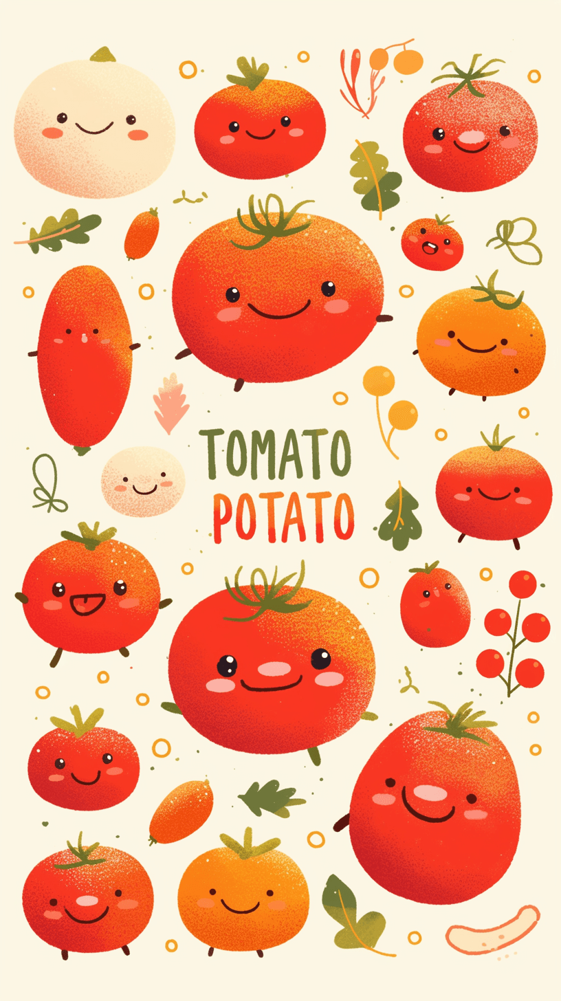 Tomato Burst original repeating artwork