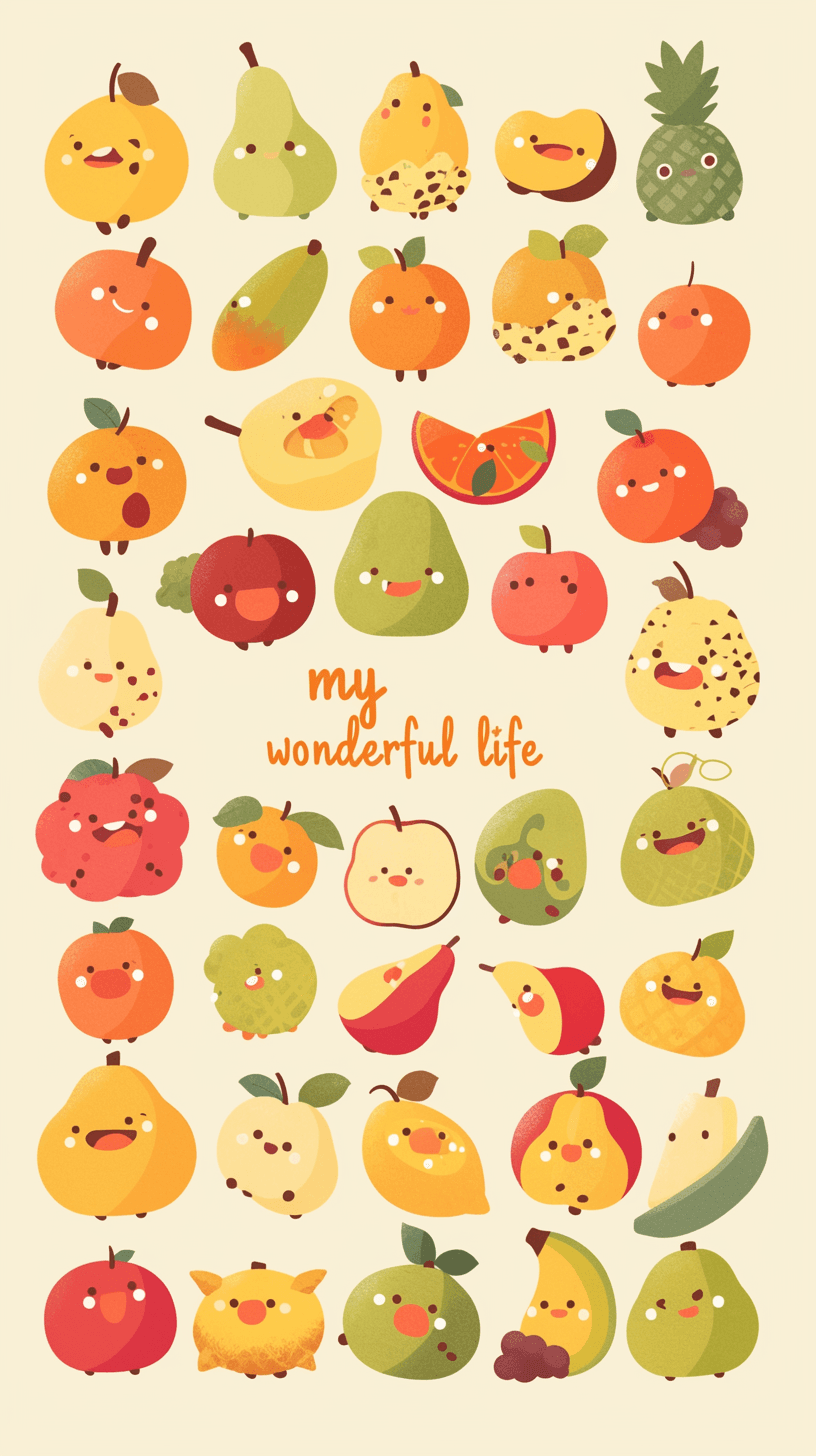 Fruit Avenue original repeating artwork