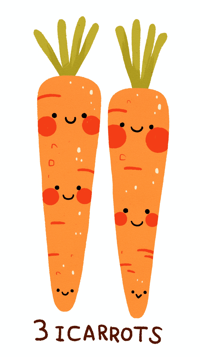 Carrot Rise original repeating artwork