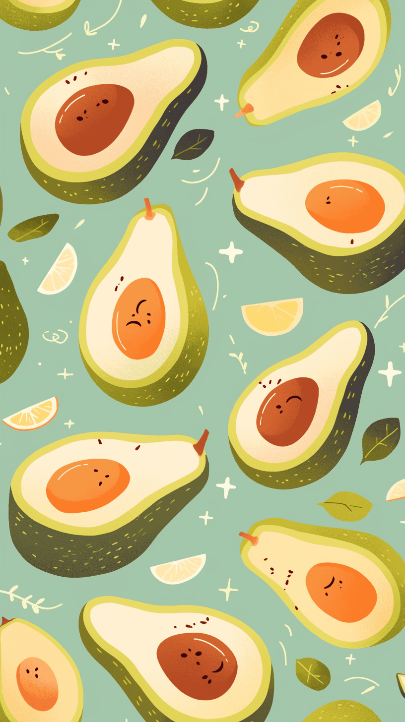 Avocado Midnight original repeating artwork