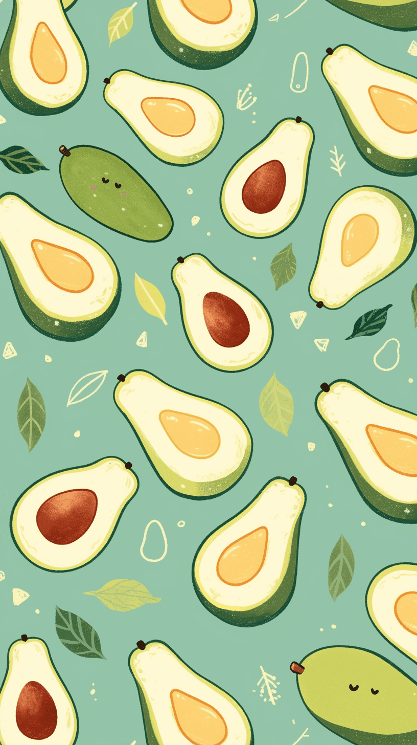 Avocado Bright original repeating artwork