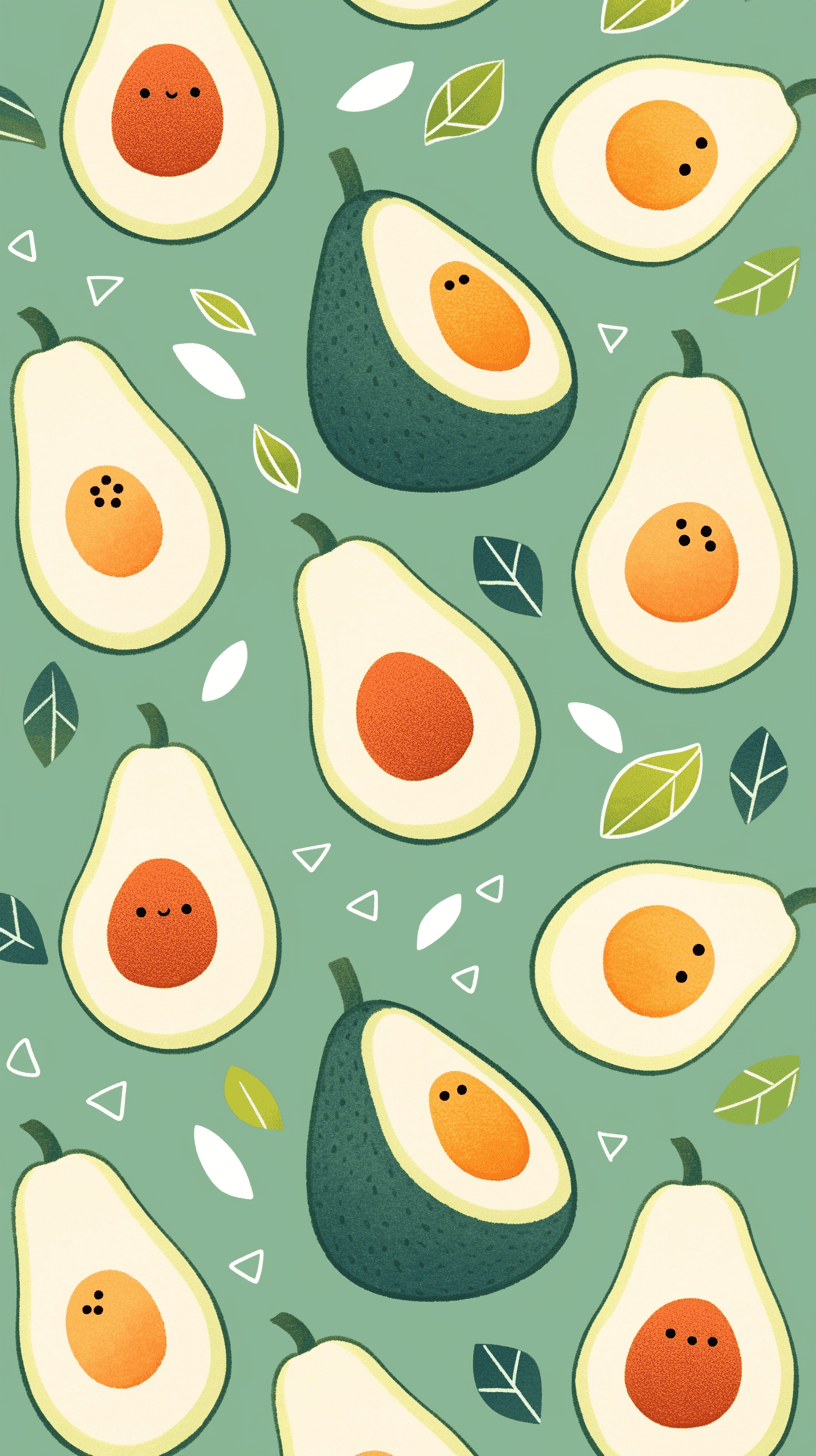 Avocado Twilight original repeating artwork