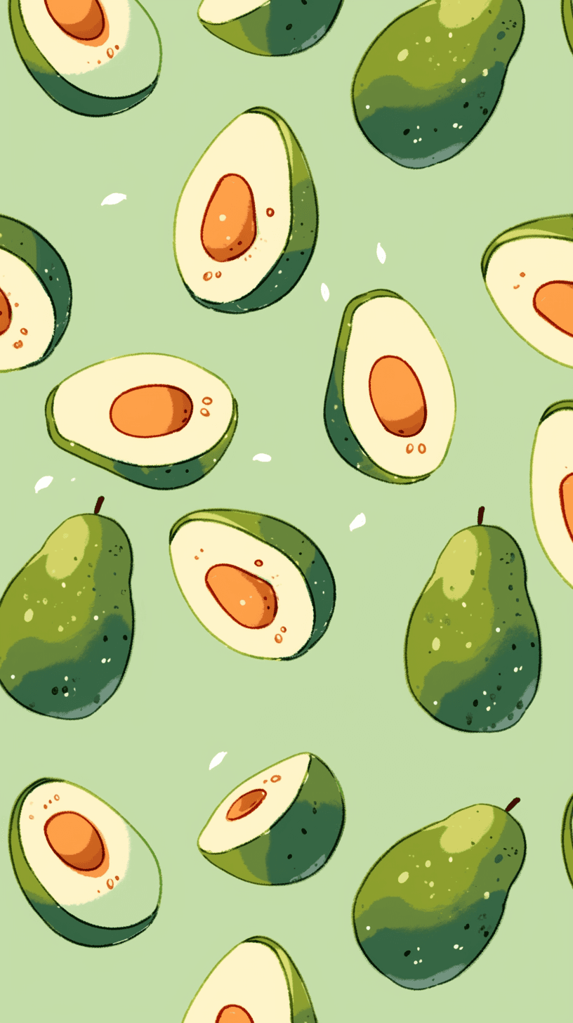 Avocado Daybreak original repeating artwork