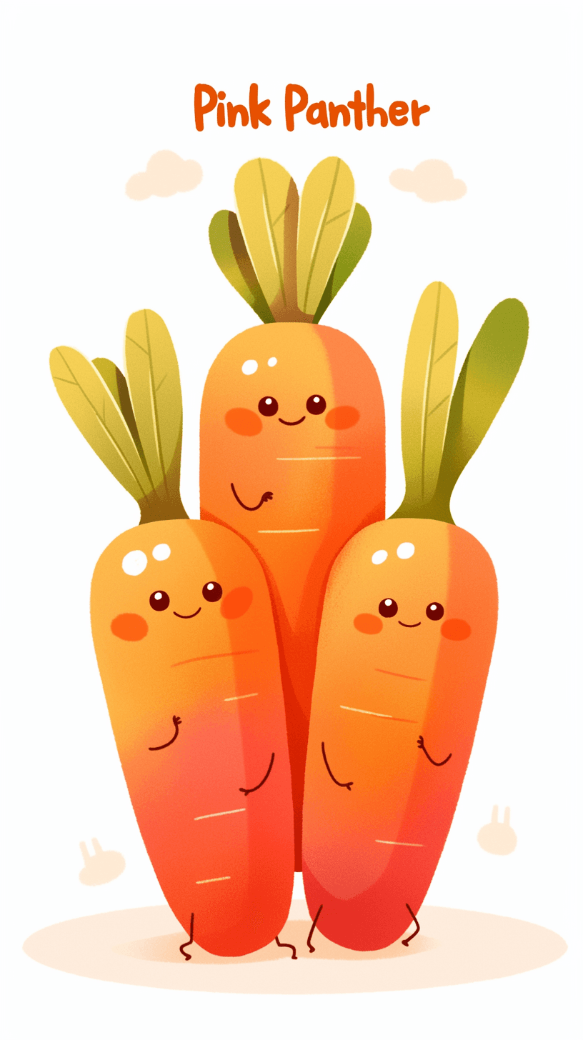 Carrot Buzz original repeating artwork