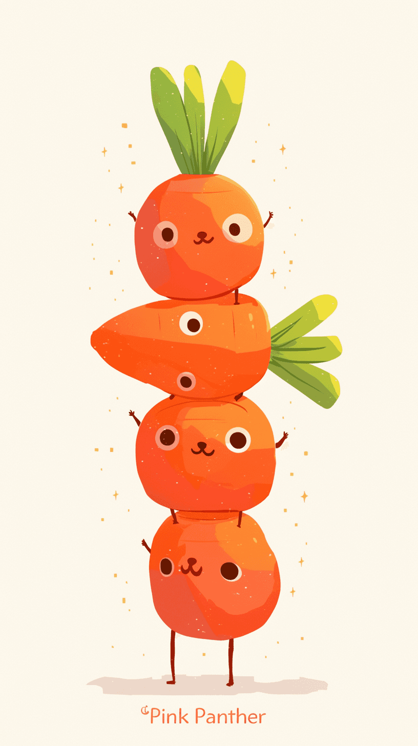Carrot Burst original repeating artwork