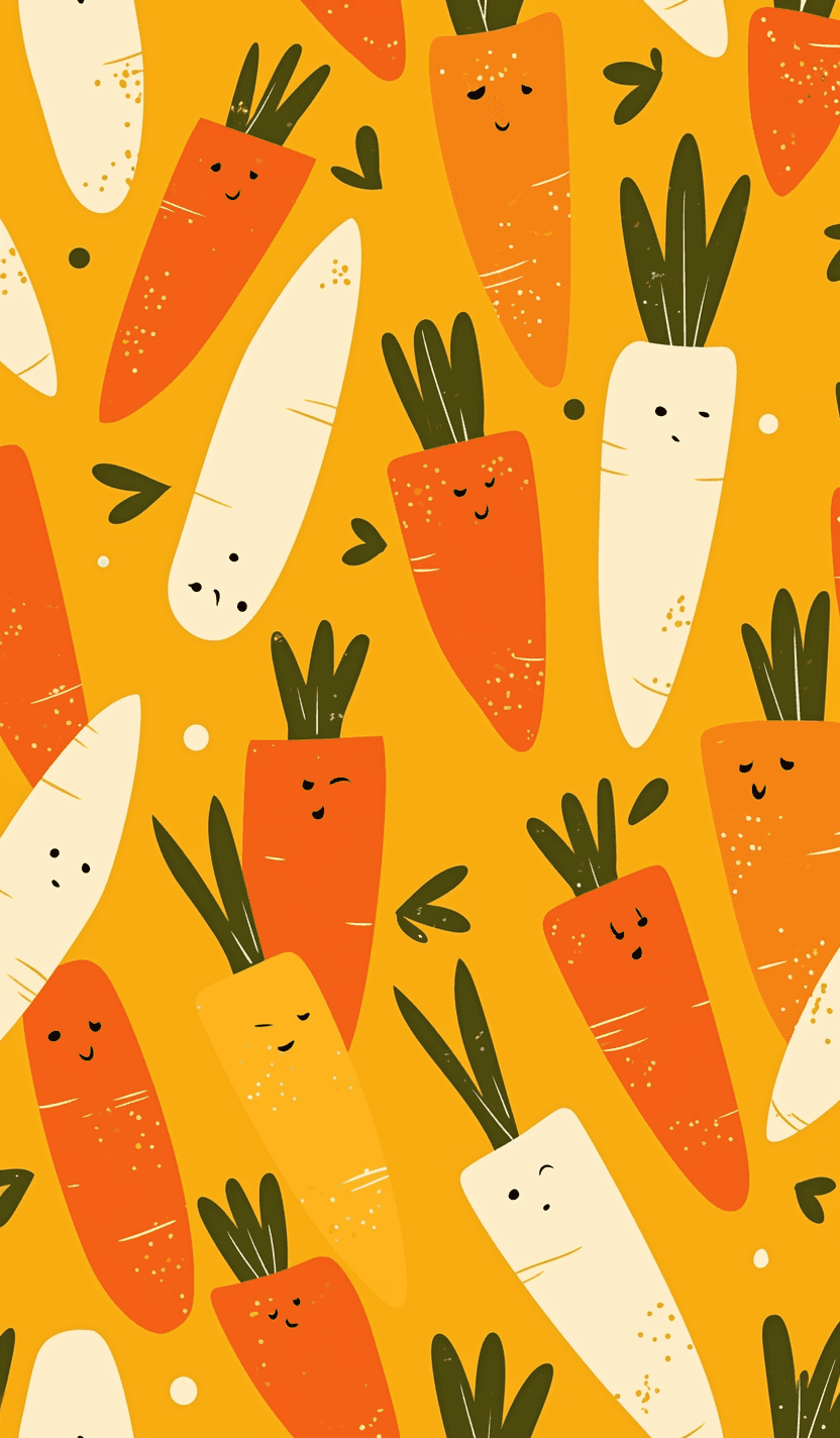 Carrot Shine On original repeating artwork
