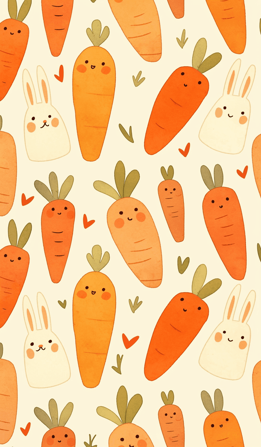 Carrot Chase original repeating artwork