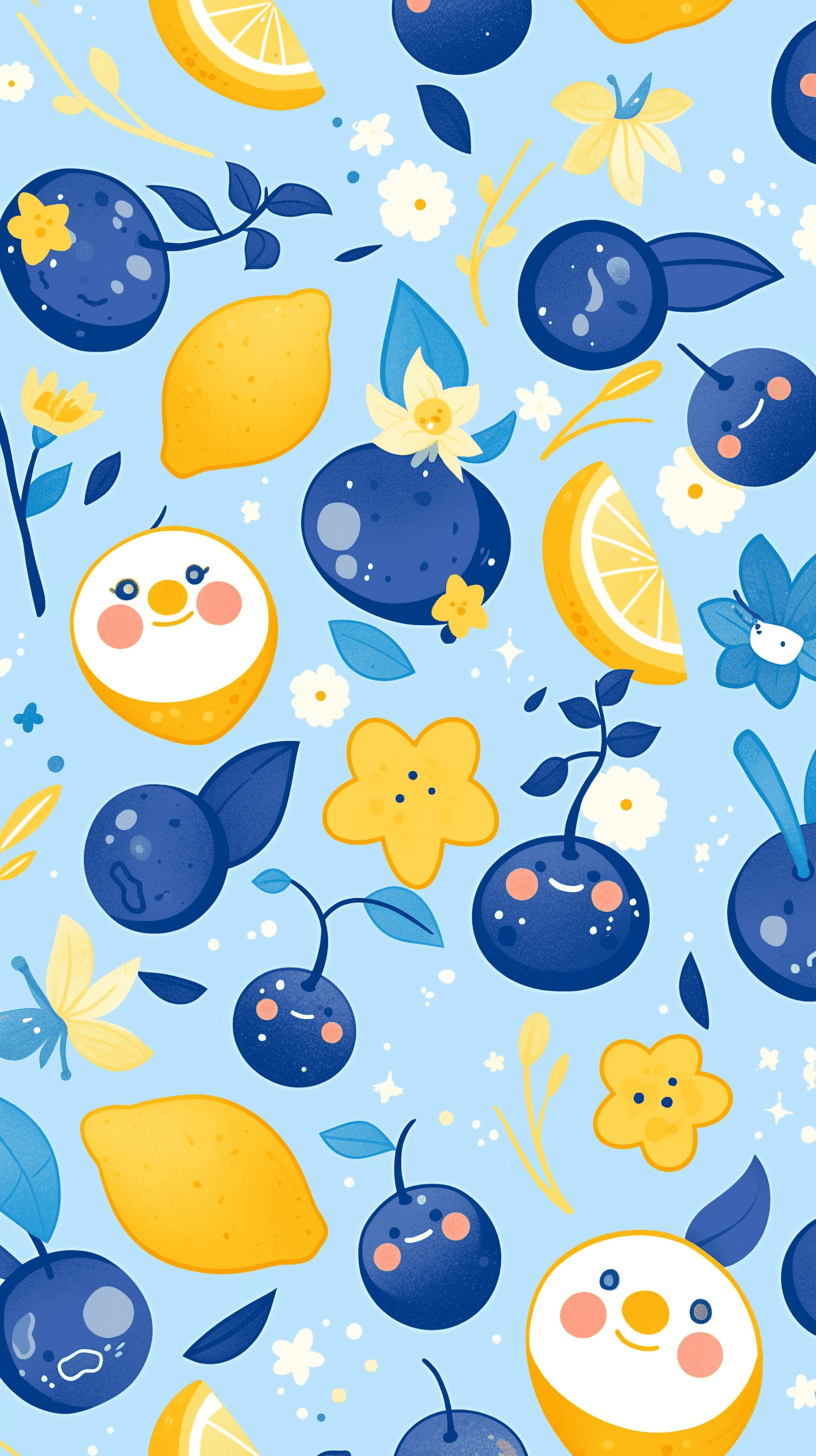 Blueberry Collective original repeating artwork