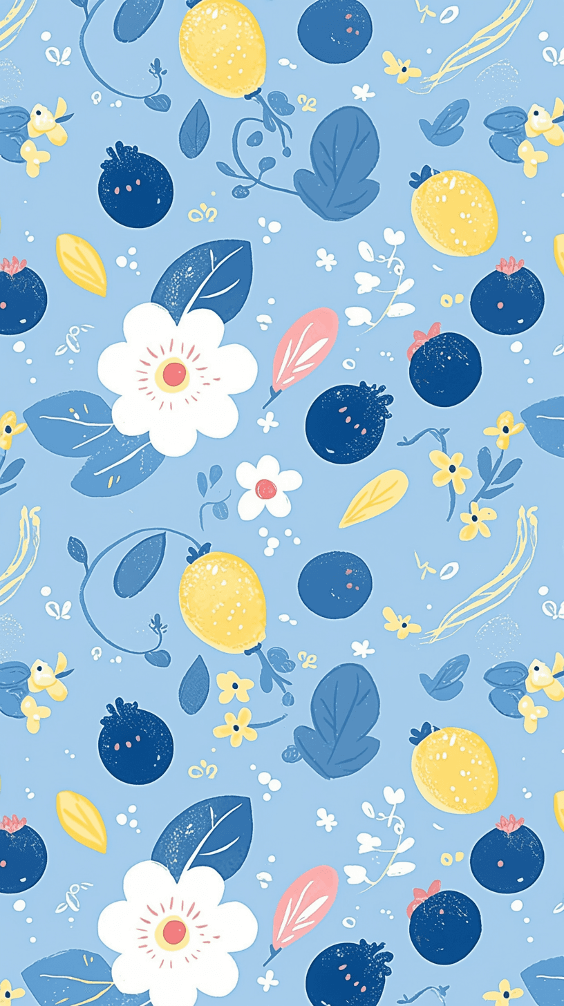 Blueberry Tribe original repeating artwork