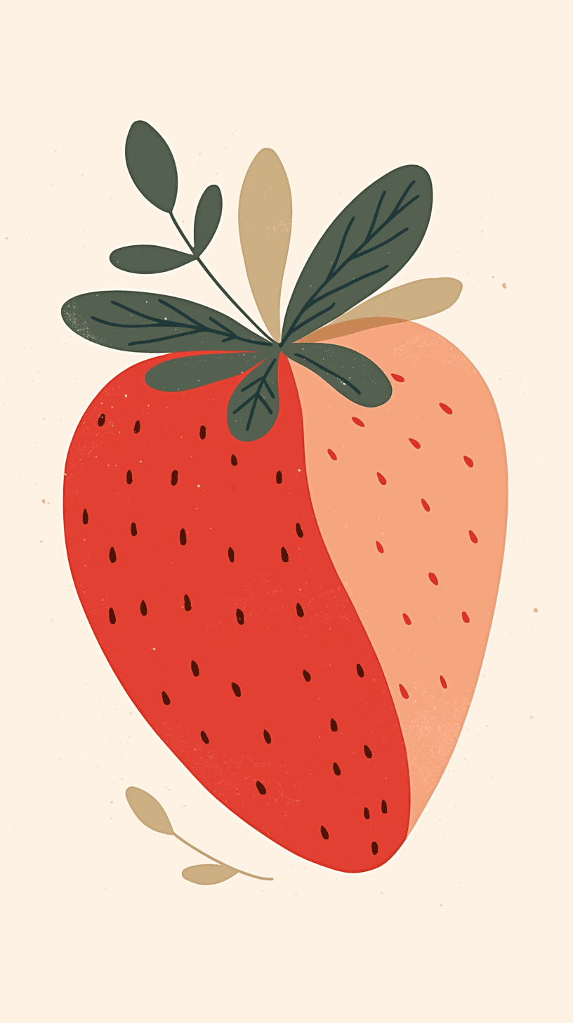 Strawberry Beats original repeating artwork