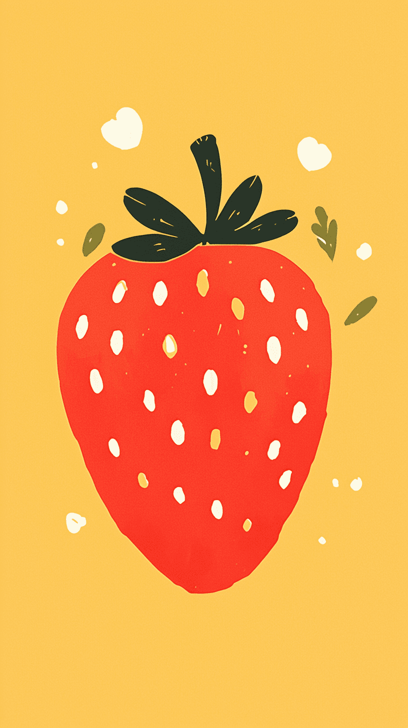 Strawberry Picnic original repeating artwork