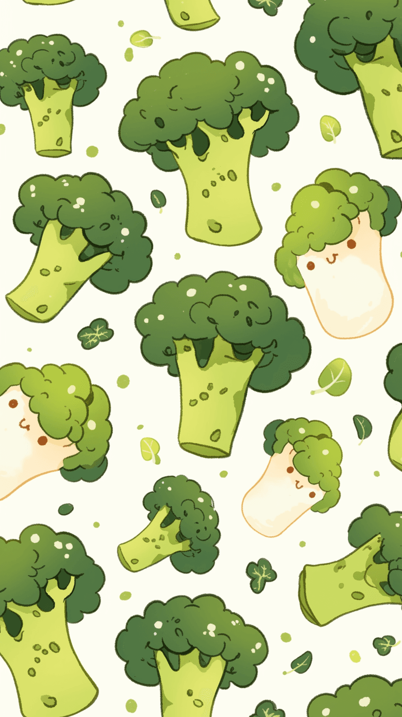 Broccoli Fair original repeating artwork