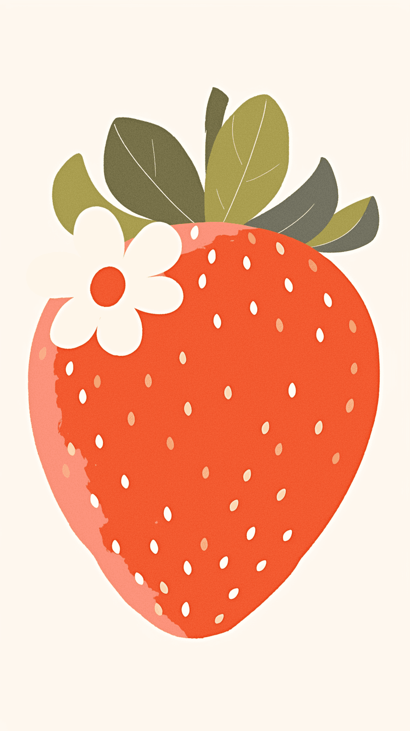 Strawberry Shine original repeating artwork