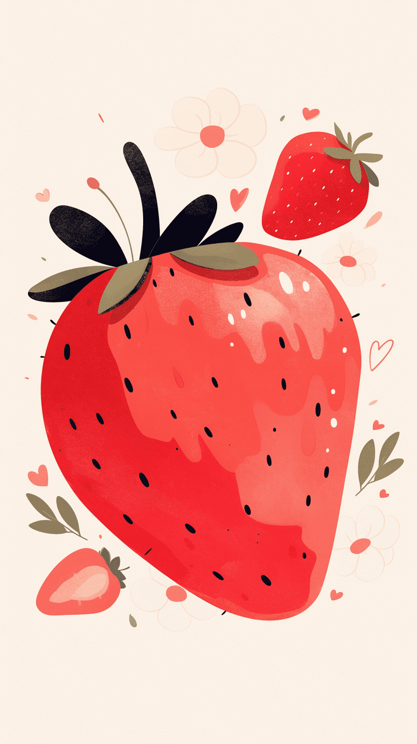 Strawberry 027 original repeating artwork