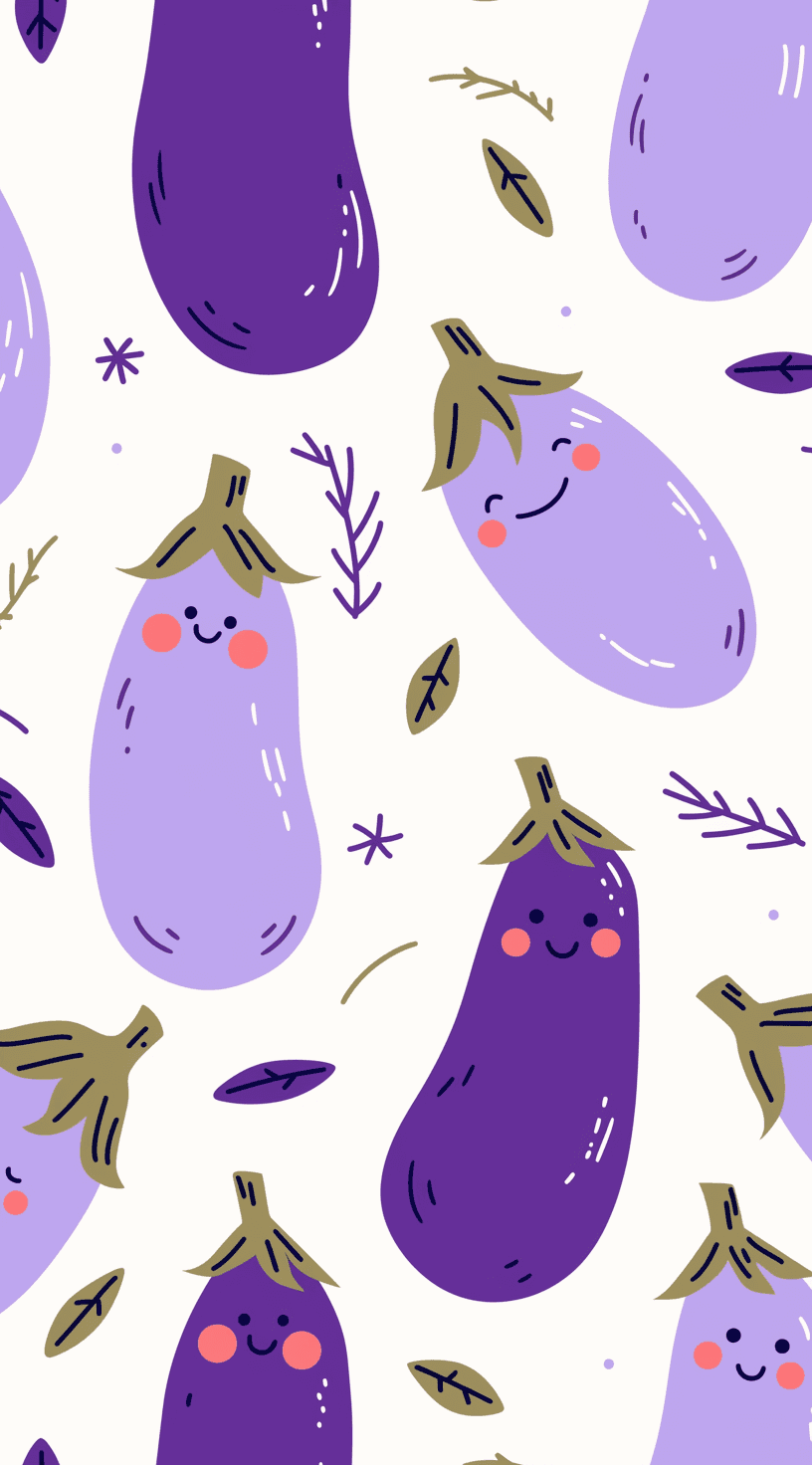Eggplant Festival original repeating artwork