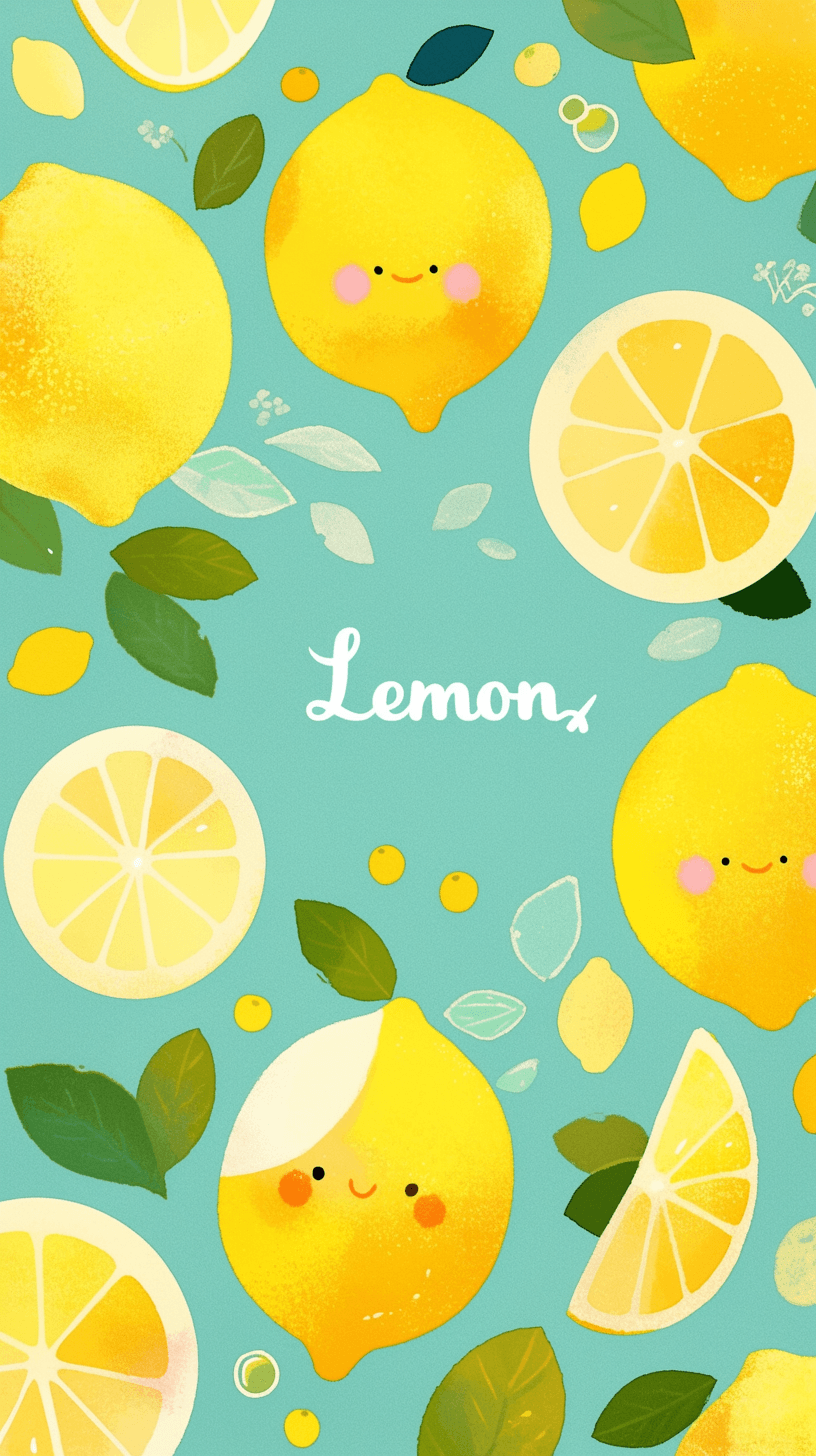 Lemon Series original repeating artwork