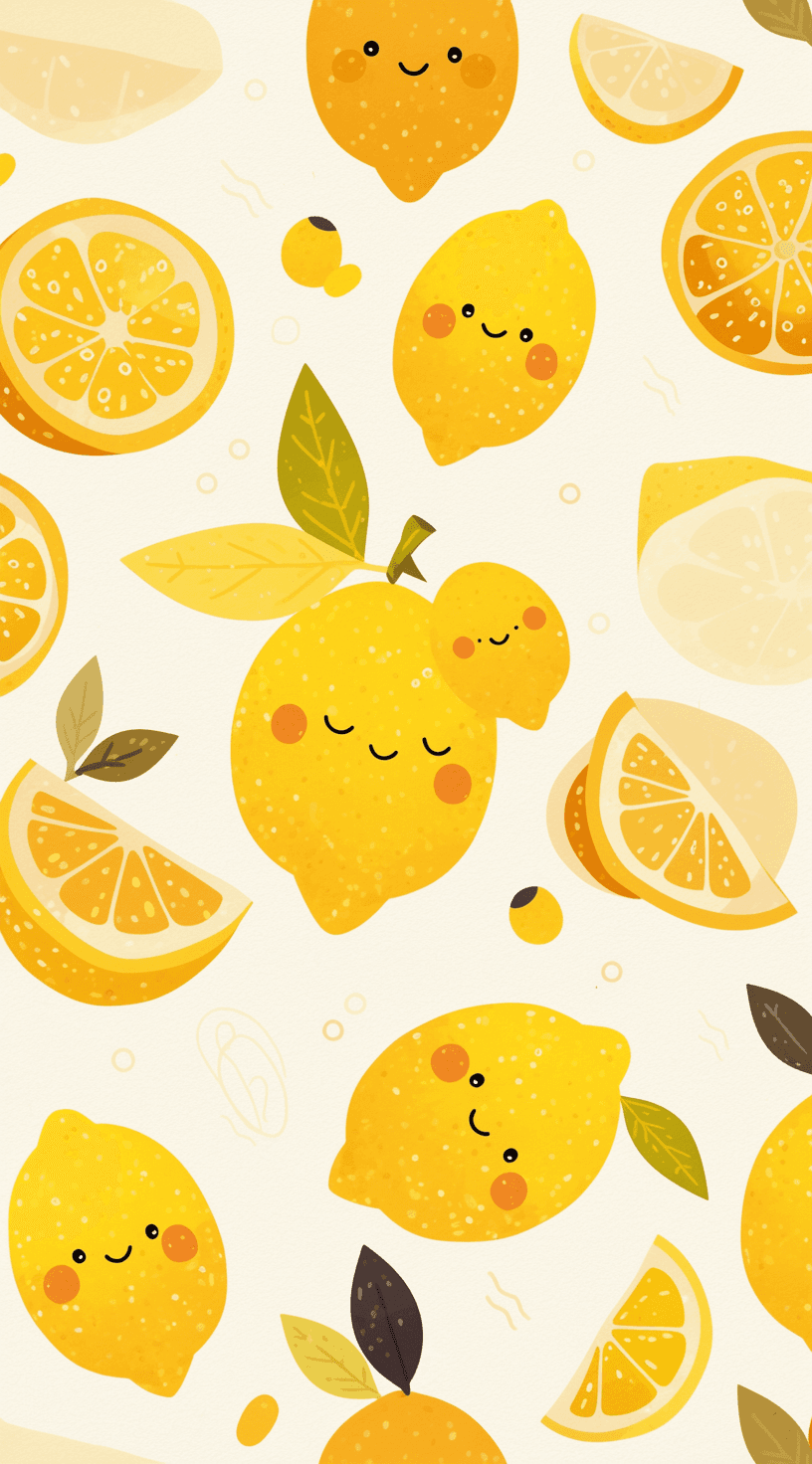 Lemon Print original repeating artwork
