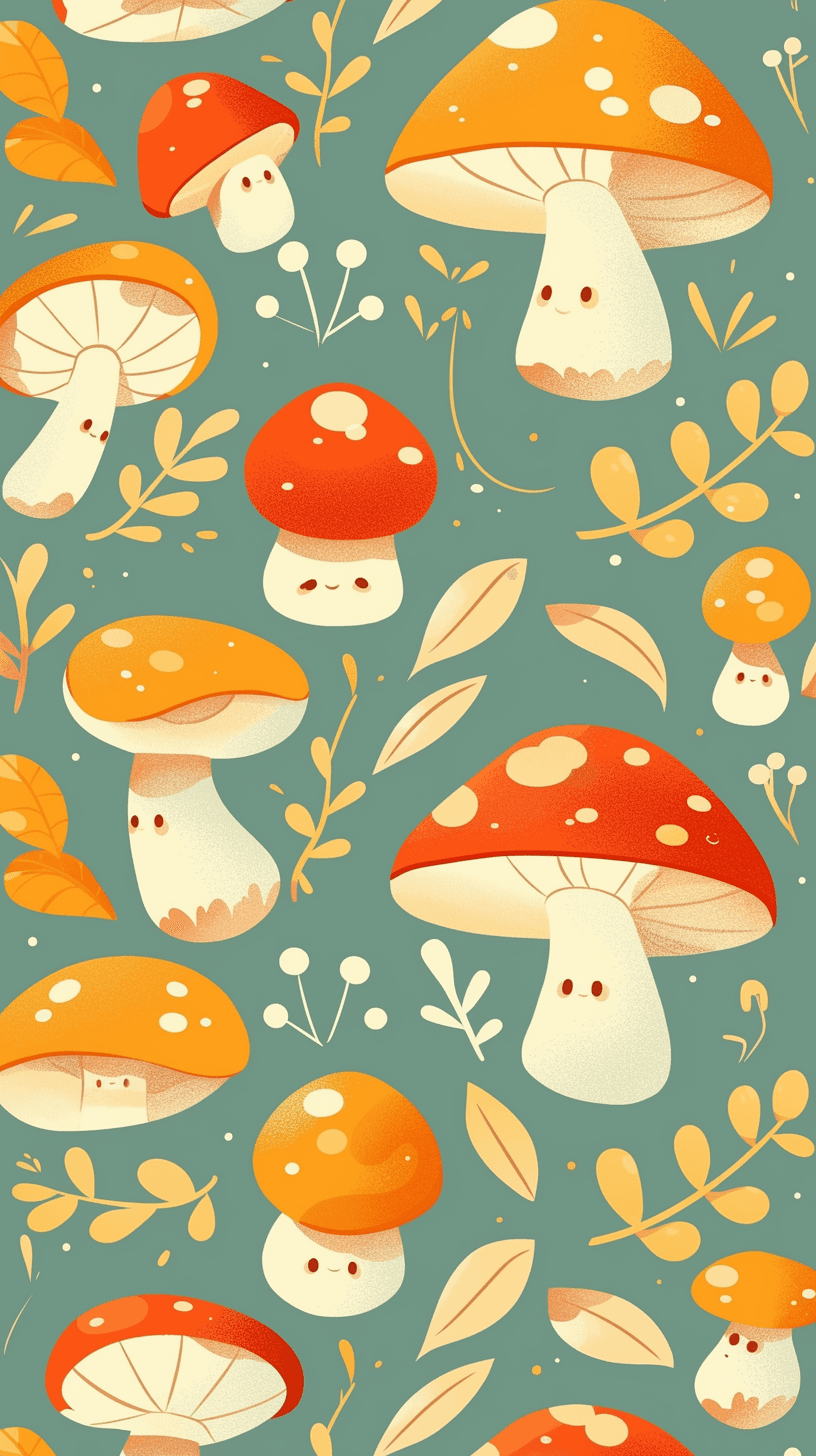 Mushroom Burst original repeating artwork