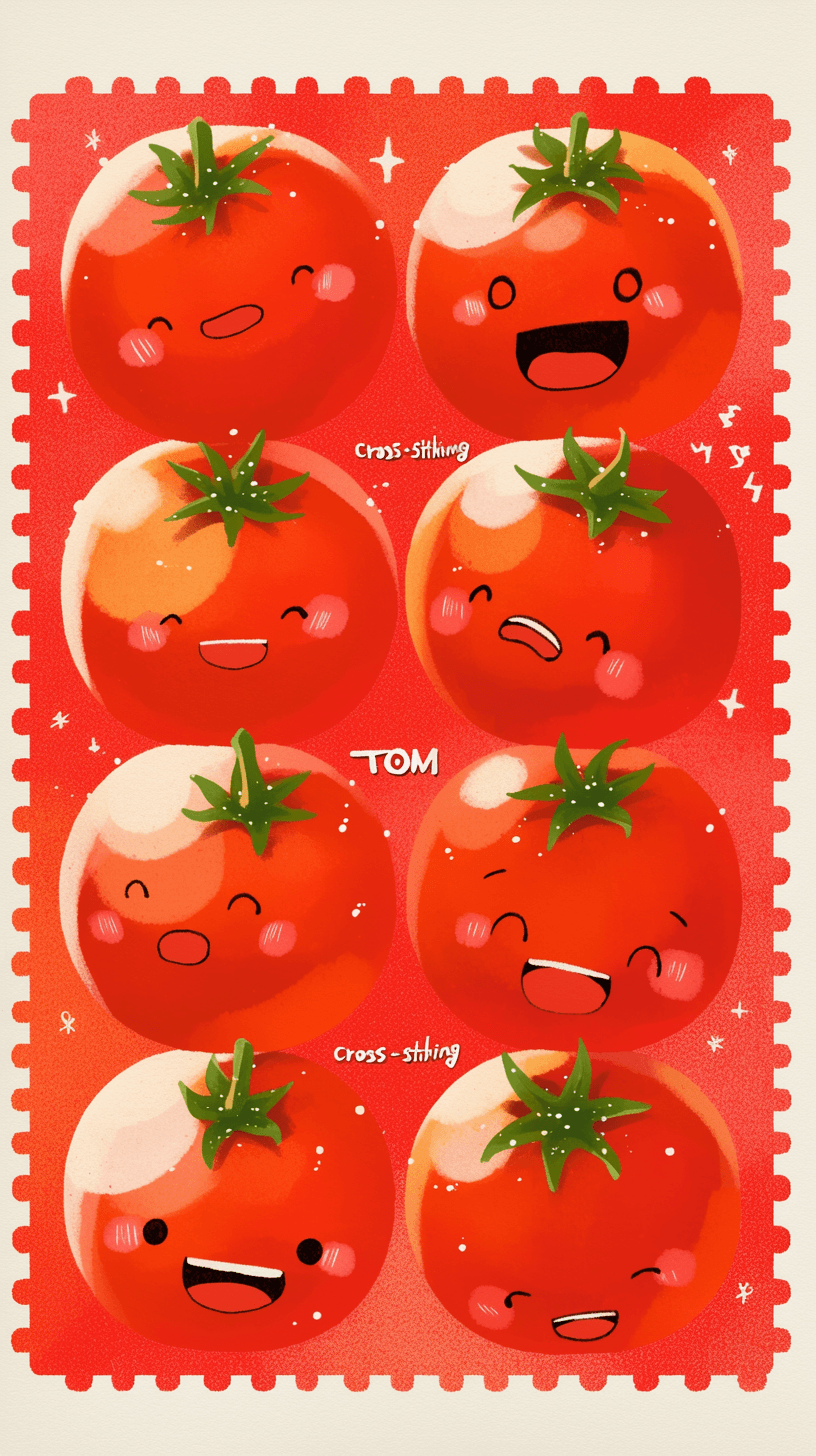 Tomato Blast original repeating artwork