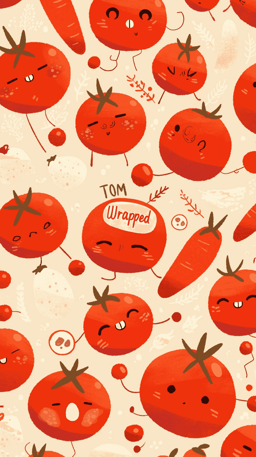 Tomato Fizz original repeating artwork