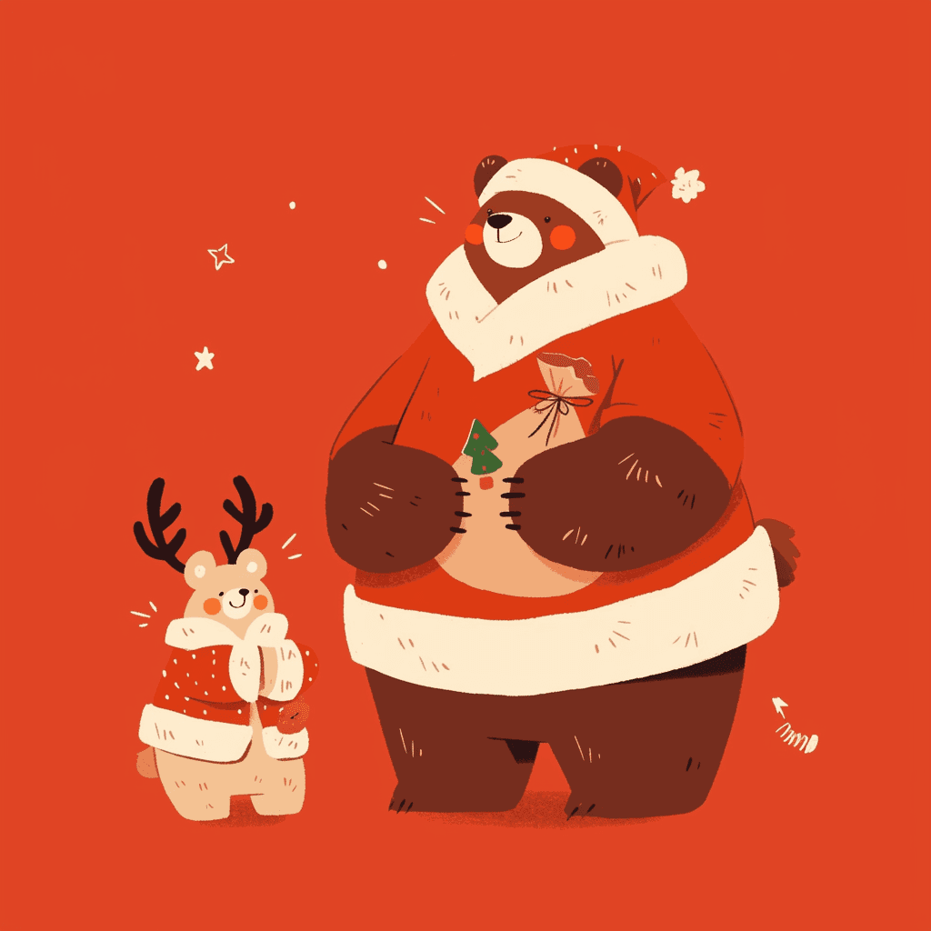 Christmas Figure Squad original repeating artwork