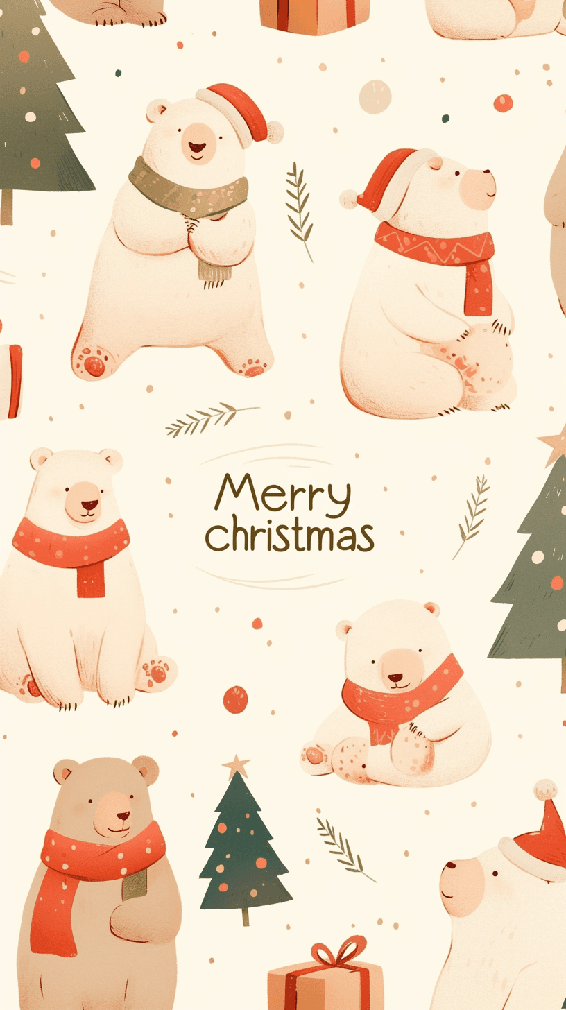 Christmas Animals Shade original repeating artwork