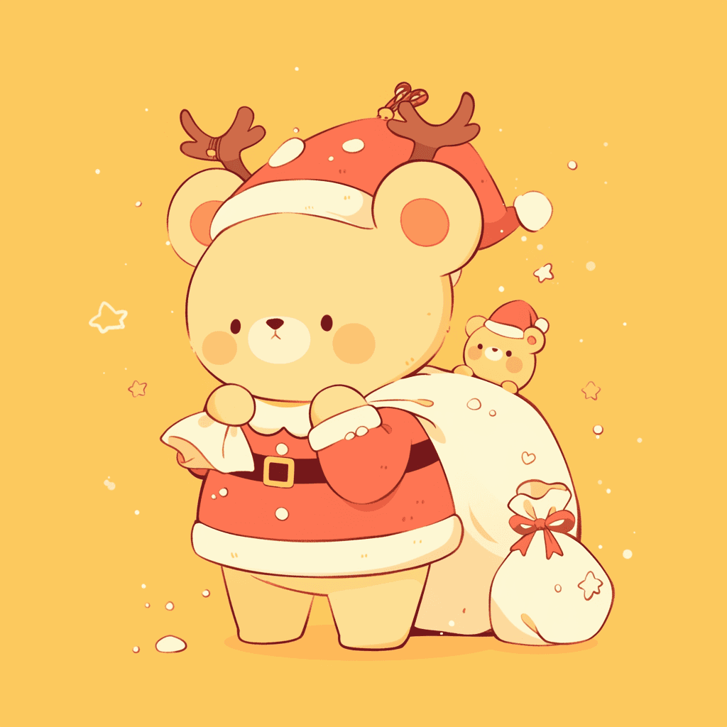 Christmas Animals Glow original repeating artwork
