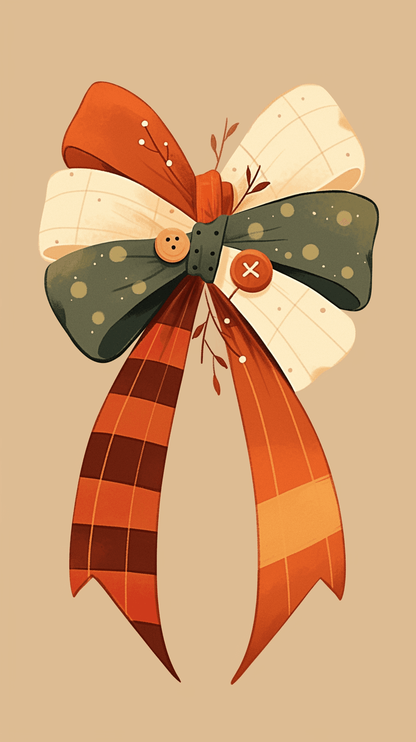 Christmas Bow Party original repeating artwork