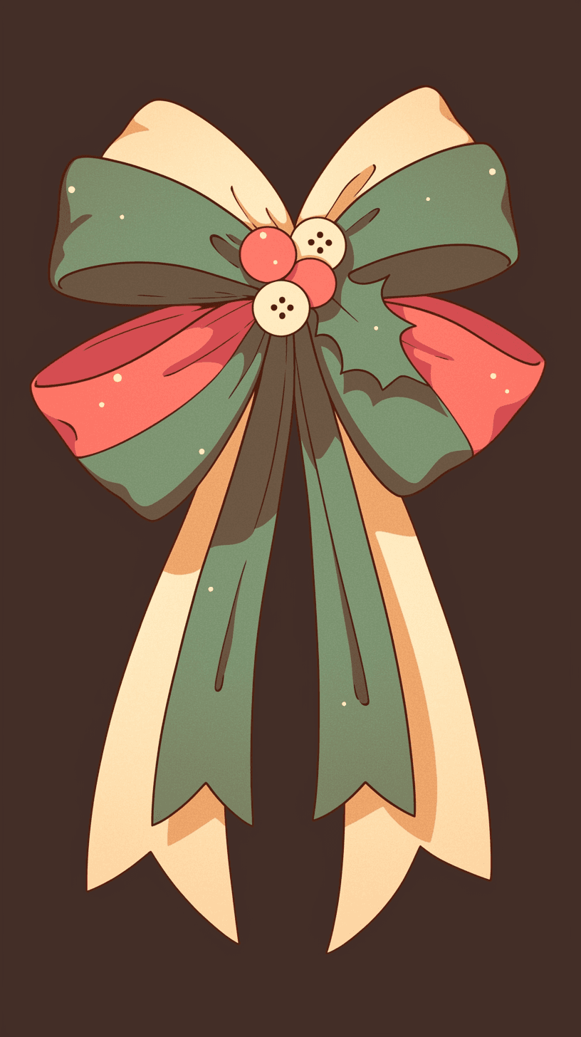 Christmas Bow Team original repeating artwork