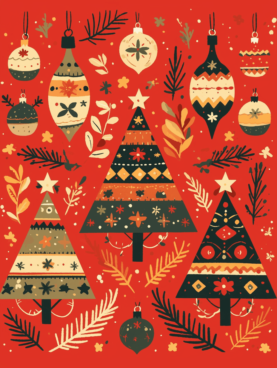 Christmas Tree 787 original repeating artwork