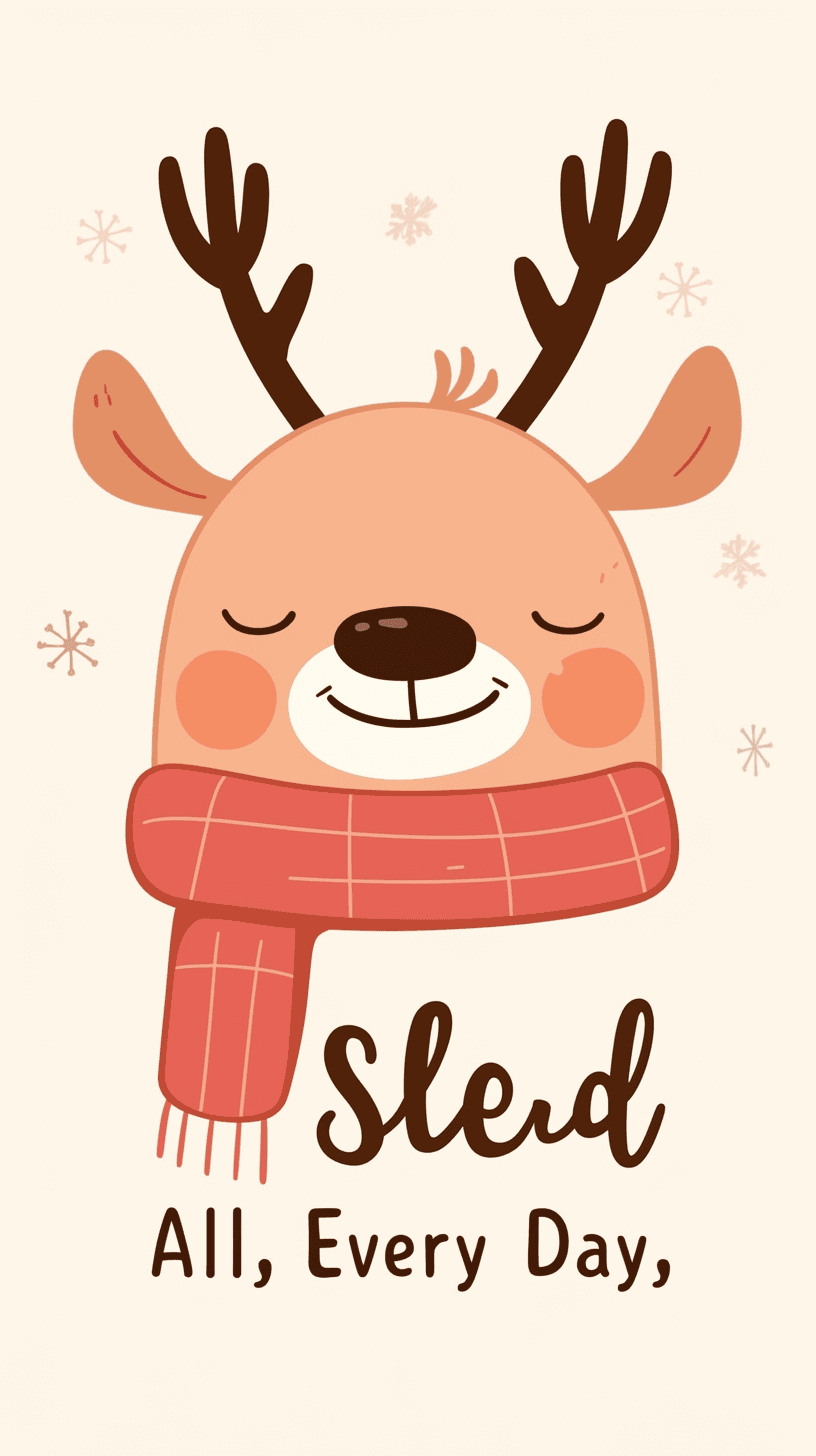 Christmas Reindeer Sunlit original repeating artwork