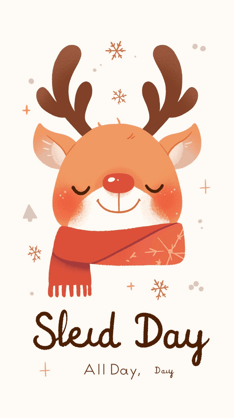 Christmas Reindeer Seek original repeating artwork
