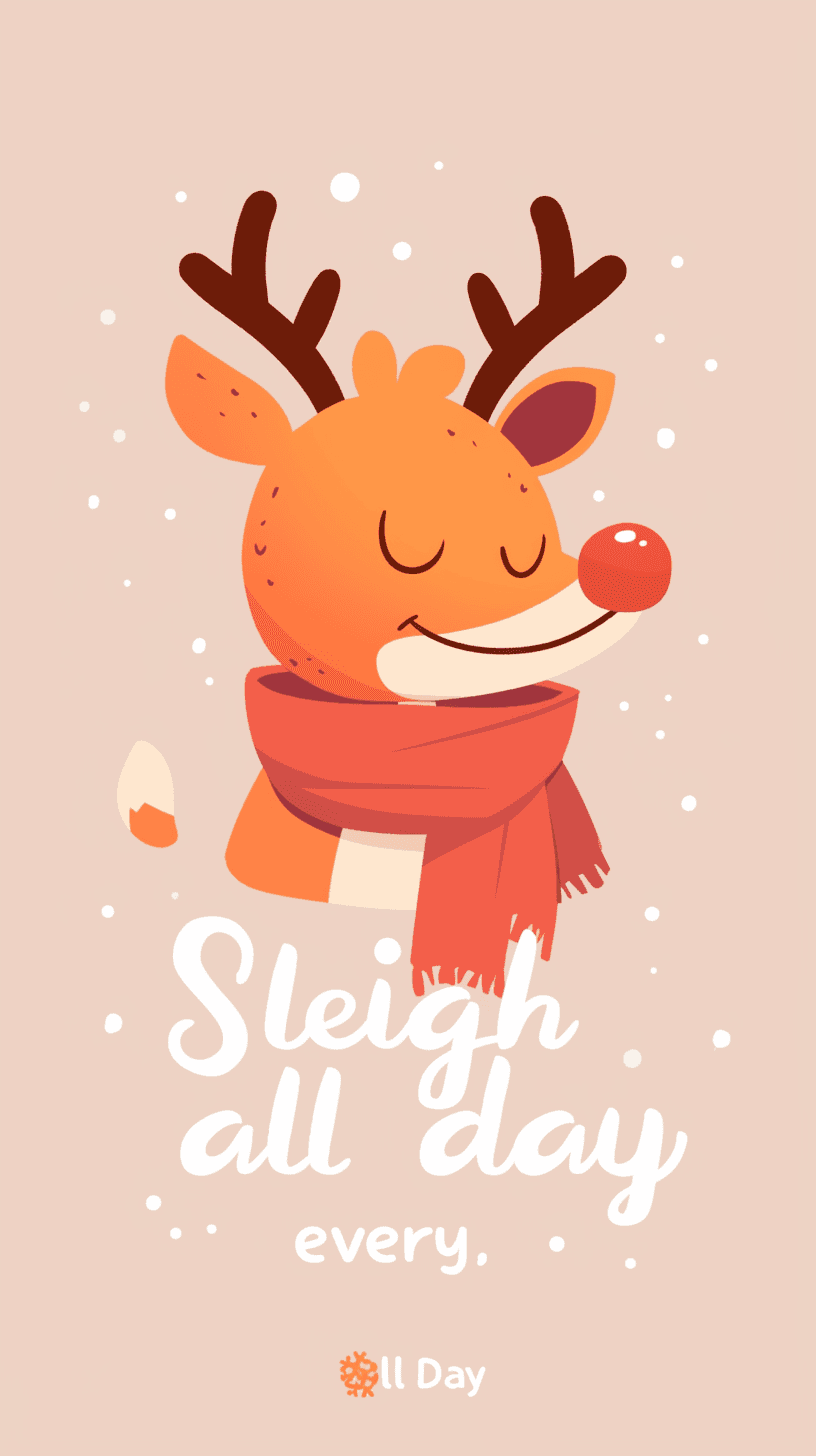 Christmas Reindeer Ride original repeating artwork