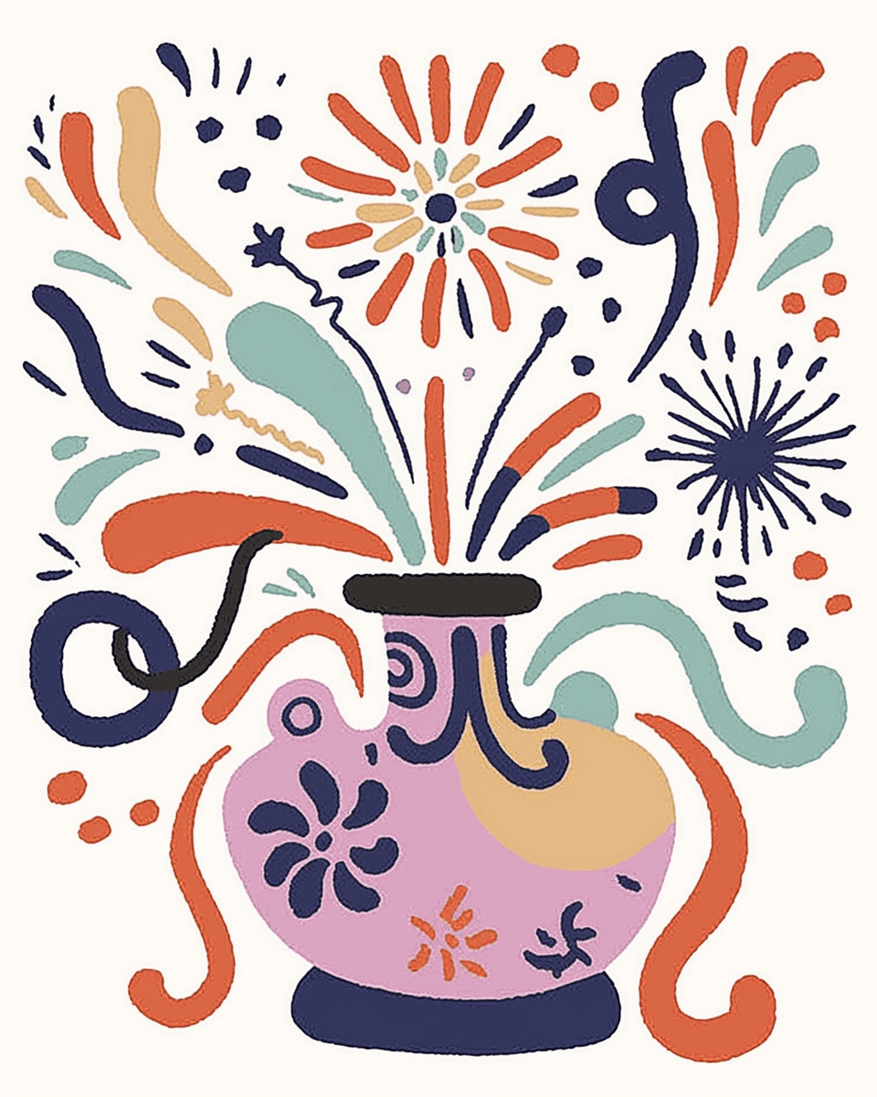 Abstract Elephant Snap original repeating artwork
