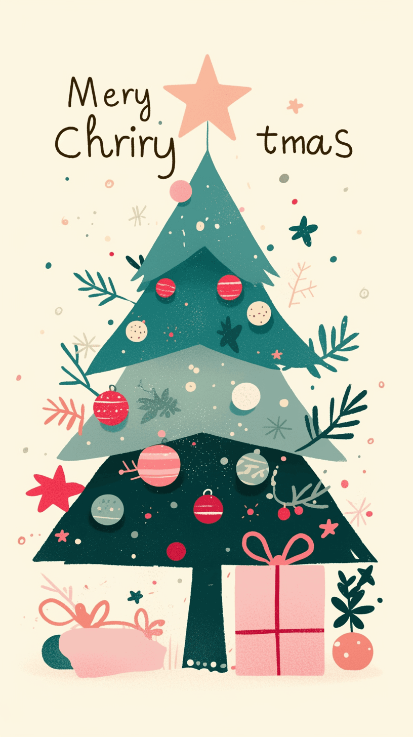 Christmas Tree 087 original repeating artwork