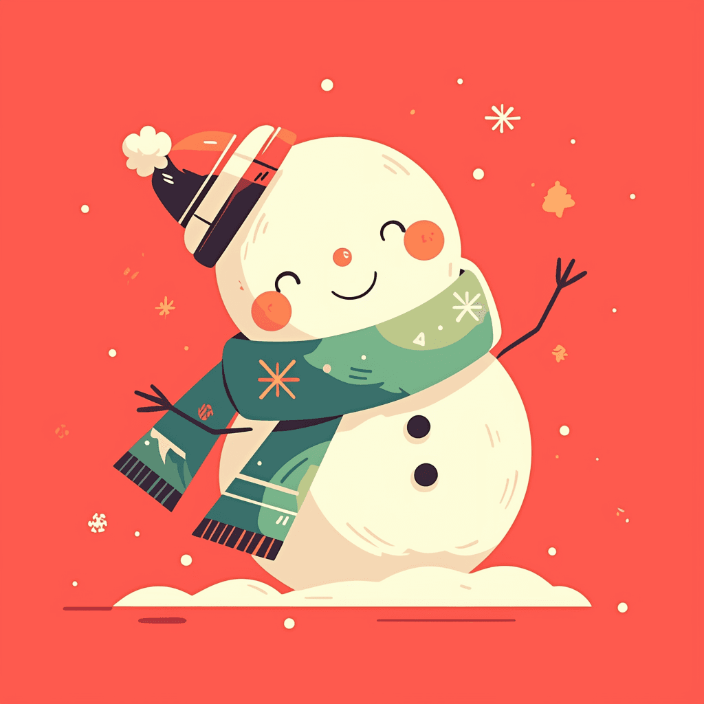 Christmas Snowman Tint original repeating artwork