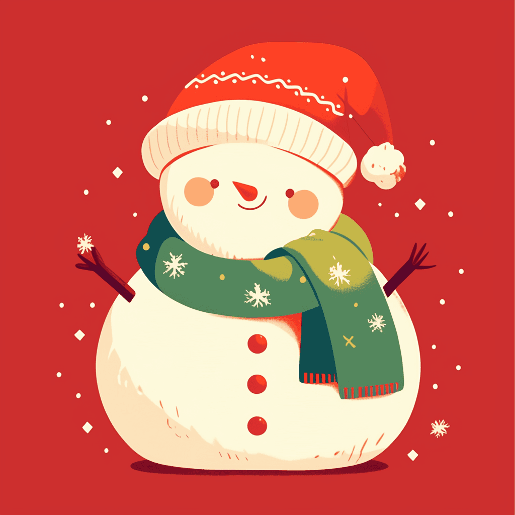 Christmas Snowman Jam original repeating artwork