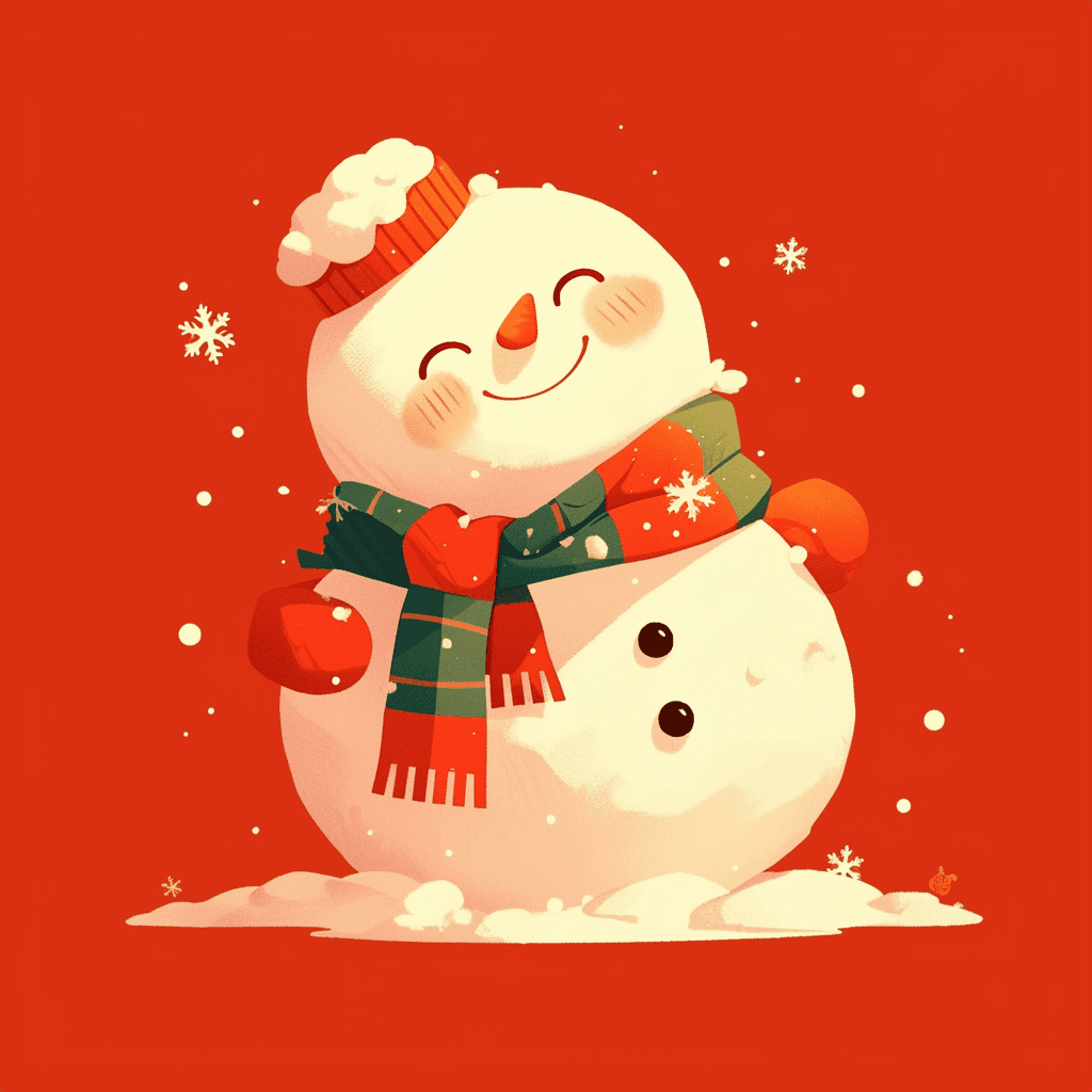 Christmas Snowman Party original repeating artwork