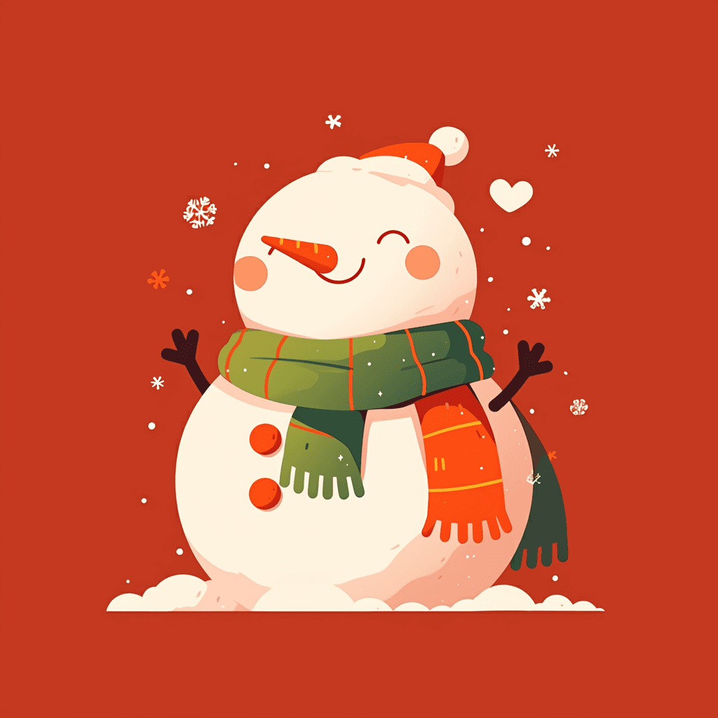 Christmas Snowman Hue original repeating artwork