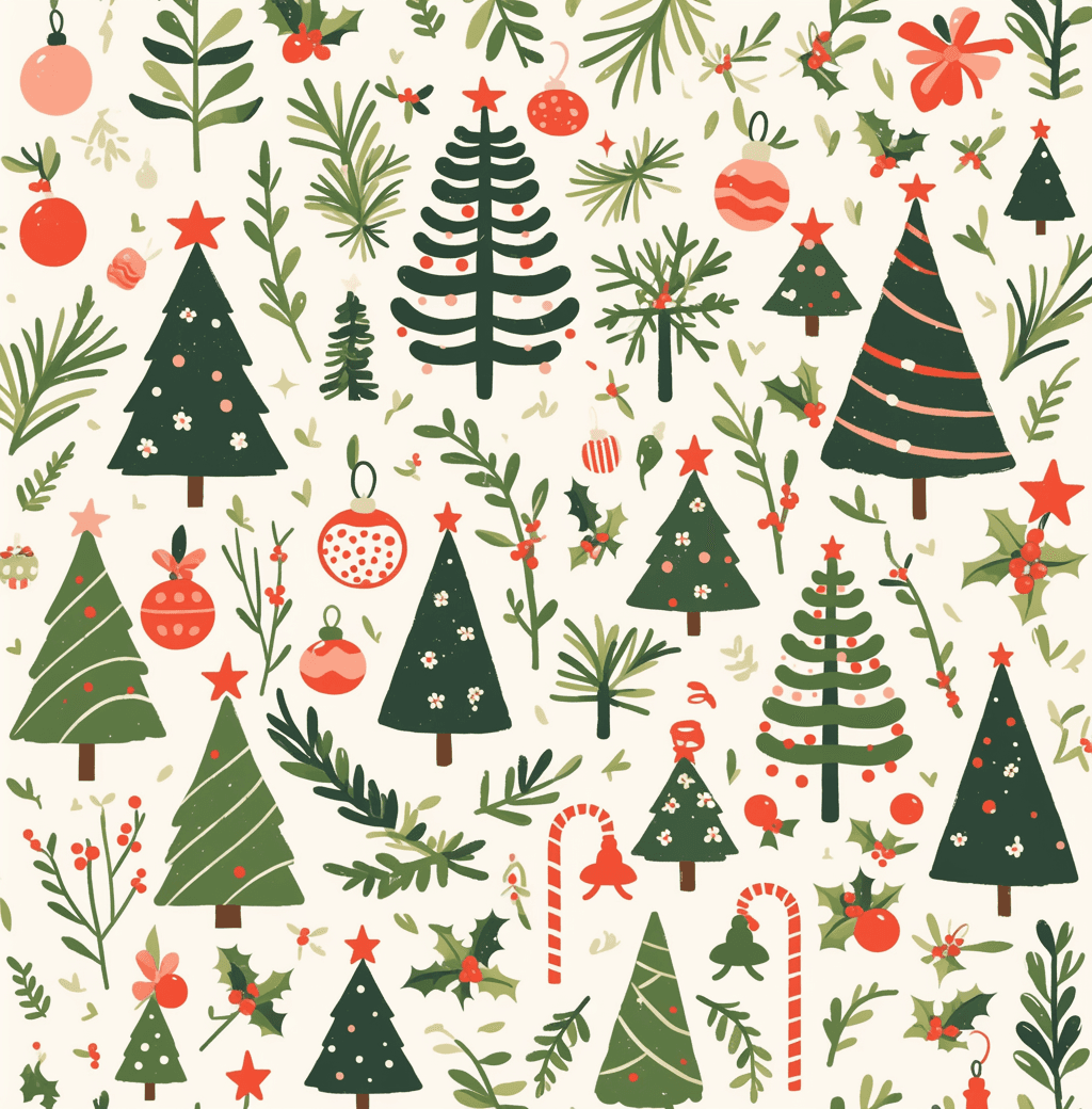 Christmas Tree 808 original repeating artwork