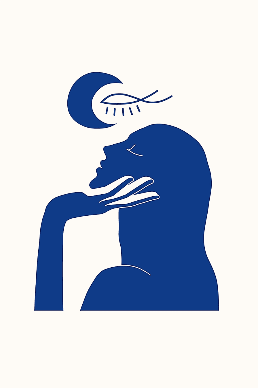 Woman Rest original repeating artwork