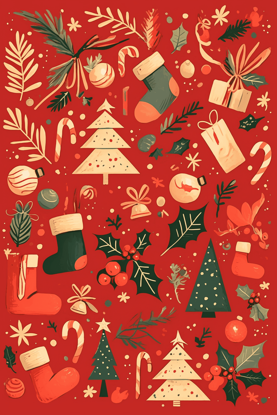 Christmas Design Zoom original repeating artwork